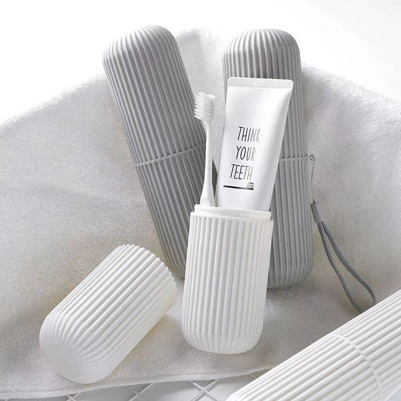 Portable Travel Toothbrush And Toothpaste Holder Cup Vertical_voghion.com