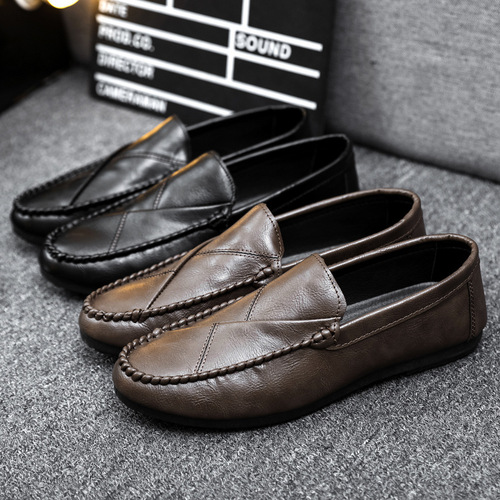 Lazy spring  slip-on loafers British trendy bean shoes men's Korean version breathable new casual fashion