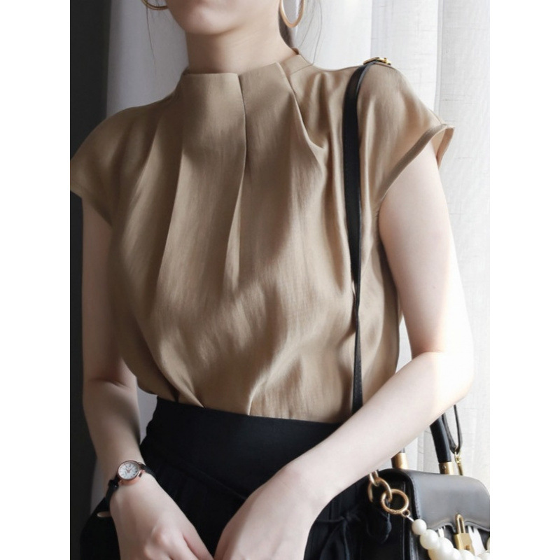 Three-Dimensional Pleated High-End Shirt for Women 2025 Summer New Style Elegant Work Clothing Fashion Chic Shirt Slimming Look Top Three-Dimensional Pleated High-End Shirt for Women 2025 Summer New Style Elegant Work Clothing Fashion Chic Shirt Slimming Look Top