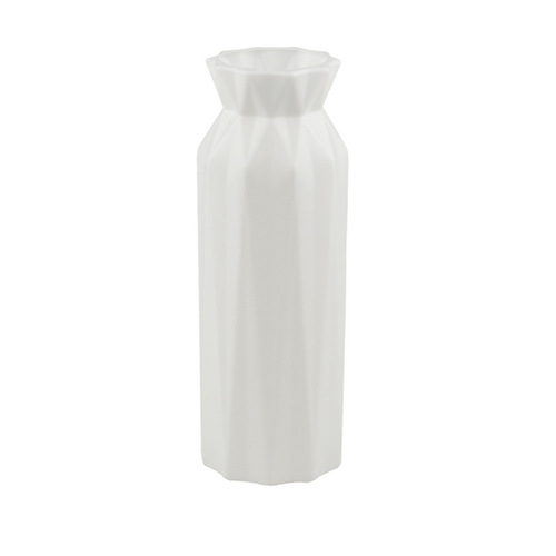 Creative Nordic plastic round vase, fashionable, simple, anti-fall, imitation ceramic vase, home decoration ornament, flower arranger