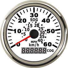 85mm指針GPS速度表測速表碼表 帶方位帶背光燈通用儀表12V24V