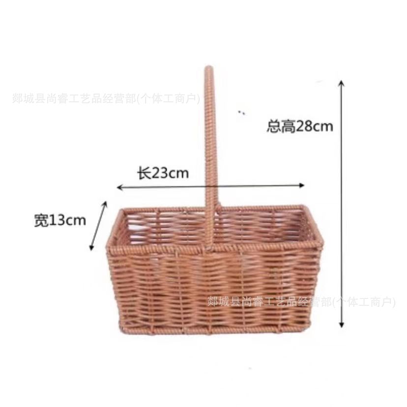 Cestas de flores tejidas a mano tejidas de paja bambú tejidas de flores tejidas a mano imitación de vid y fruta huevo caja de regalo cesta pastoral