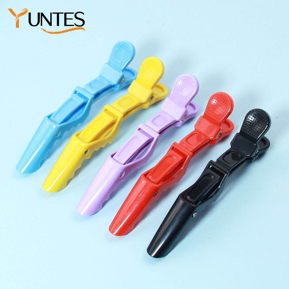 Haarkniptang met alligatordesign, geschikt voor kappers, permanenten en verven in de salon, sectieclips, kappersclips_voghion.com