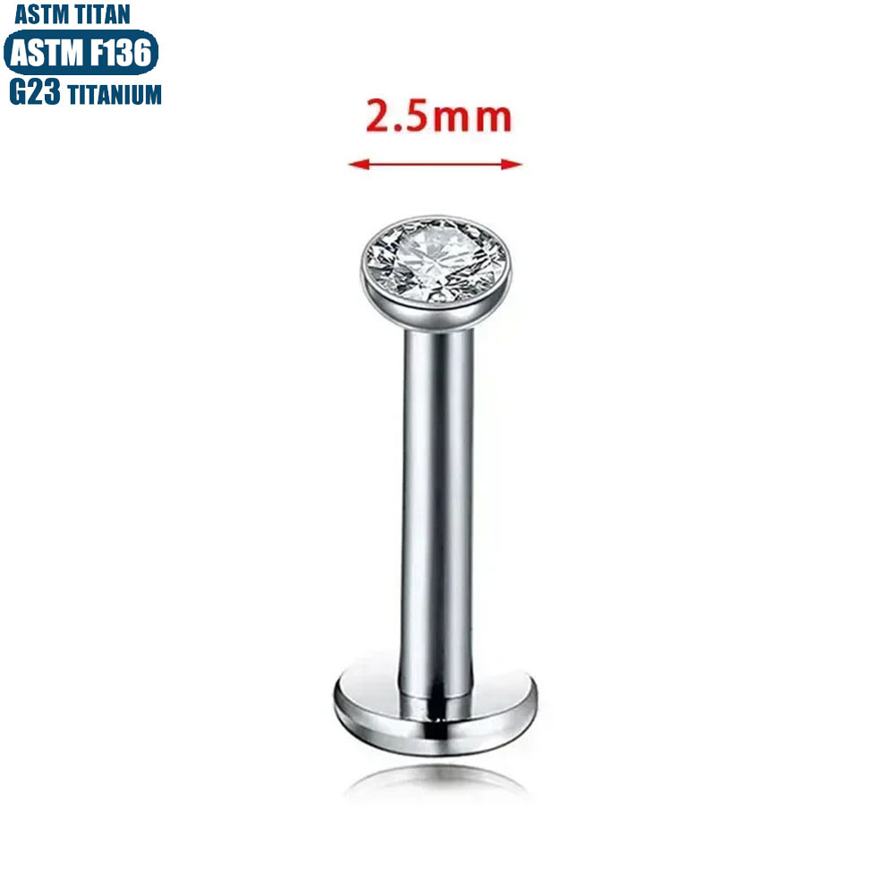 Pointed titanium steel lip stud product view