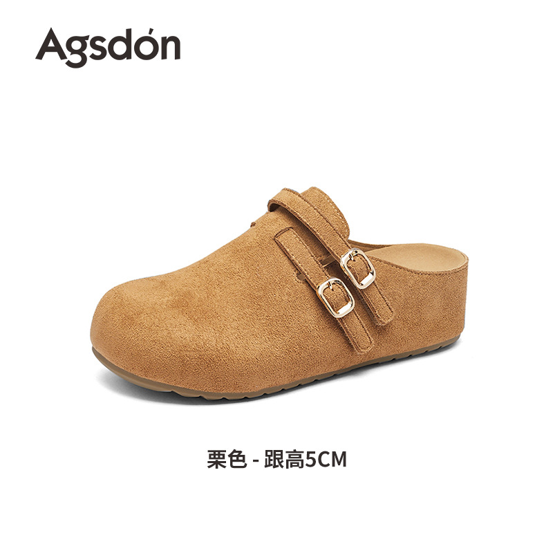 2026 nuevo estilo de primavera para mujeres con un pedazo y zapatillas de bolken de veludo