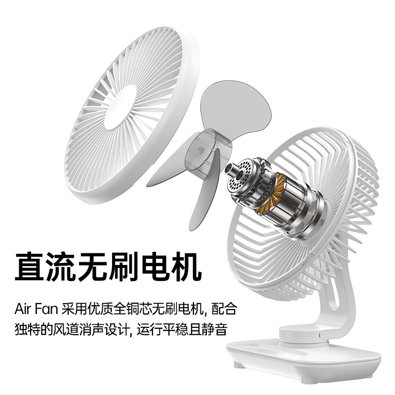 Nuevo modelo 2024 de ventilador USB pequeño con gran potencia de viento, ventilador de escritorio multifuncional para oficinas y escritorios de estudiantes. image 3
