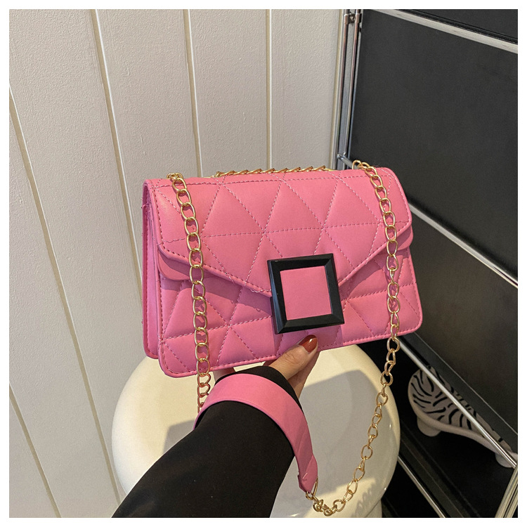 Women's Small Pu Leather Solid Color Streetwear Square Zipper Crossbody Bag display picture 31