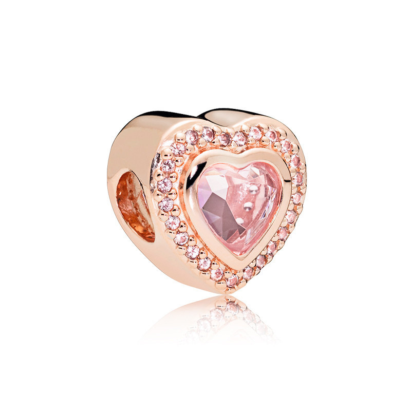 Romantic Heart Shape Sterling Silver Inlay Artificial Gemstones Jewelry Accessories display picture 2