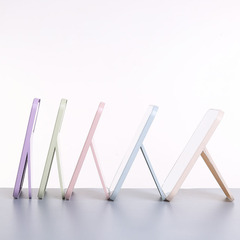 High-end flat makeup mirror, desktop colorful dressing mirror, portable foldable square princess mirror