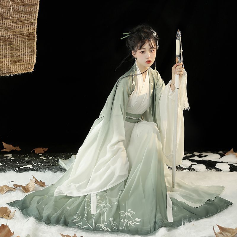 Original Hanfu 2026 New Style Song-Jin Cross-Collar Waist-Length Unisex Couple's Large-Sleeve Autumn-Winter Ethereal Chinese Style Set