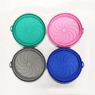 New Airfryersiliconepot Air Fryer Silicone Pad Foldable Baking Pan Food Grade Thickened
