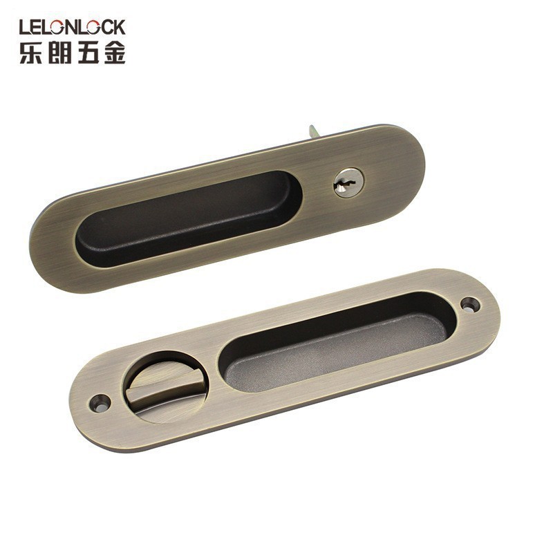 Cerradura de puerta deslizante de aleación de zinc personalizada gancho de puerta deslizante invisible incrustado oculto cerradura de puerta deslizante interior del baño del hotel