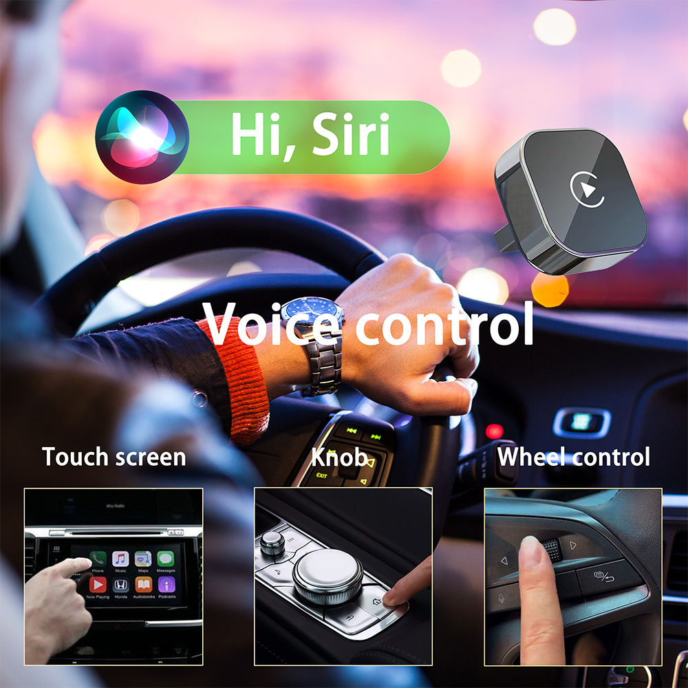 Popular Wireless Carplay Box Android 2-in-1 Adapter Plug-And-Play Ota Upgrade Compatible with 98% of Cars