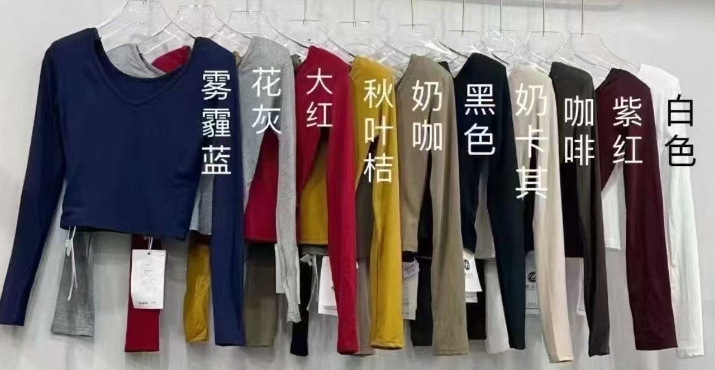 高级感带垫肩V领t恤内搭打底衫女2025新款秋季修身长袖短款上衣|undefined