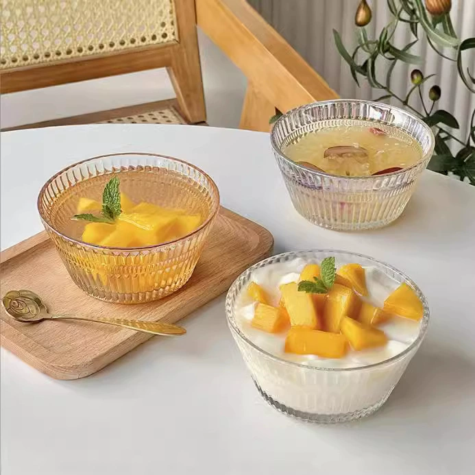 Стеклянная миска с вертикальным десертом Птичье гнездо чаша для завтрака сетка красная посуда с сахаром и ледяным порошком маленькая миска фруктовая салатница миска с йогуртом миска