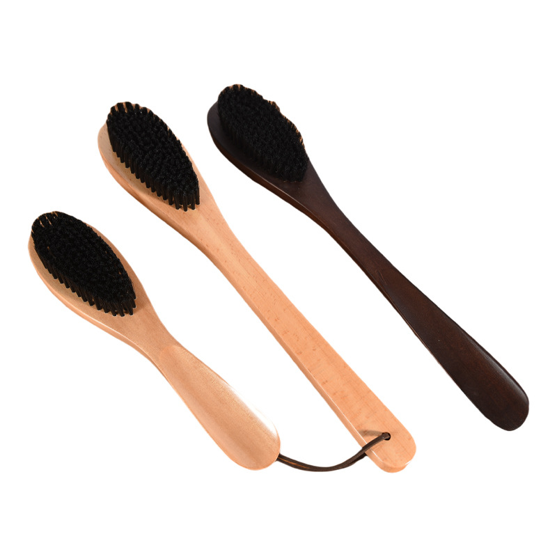 Para el hotel de la habitación de huéspedes de madera sólida cepillo de zapatos para tirar de zapatos cepillo de polvo de doble uso cepillo de suéter suave cerdas cepillo de traje cepillo de traje