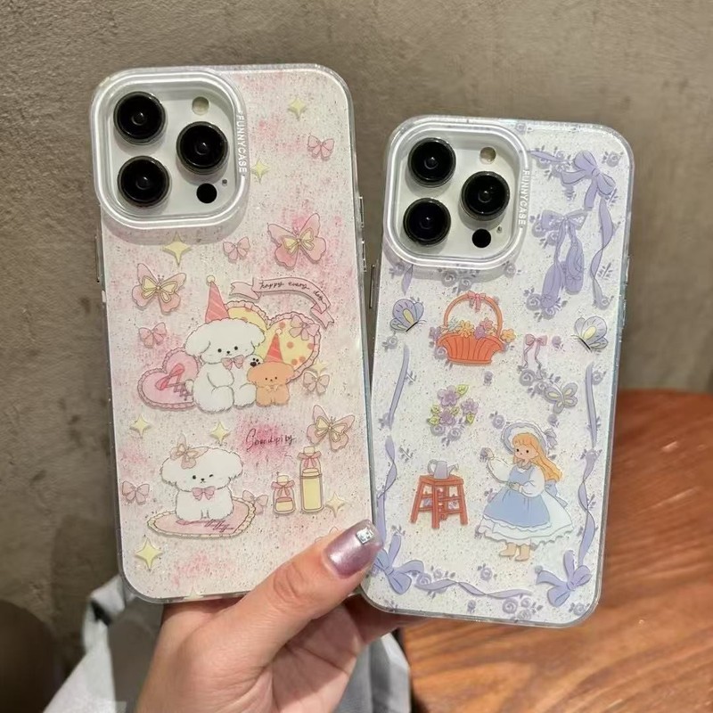 适用iPhone17Promax春语系列手机壳华为P80卡通少女苹果15防摔壳|undefined