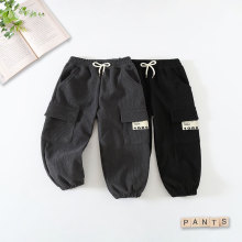 2025童装秋季新款儿童长裤批发中大童春秋男孩灯芯绒收脚口裤子潮