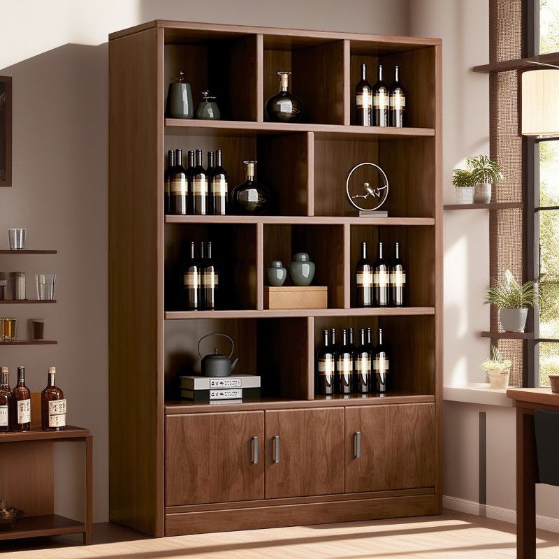 Solid Wood Wine Cabinet, Home Living Room Display Cabinet, Commercial Simple Small Entrance Cabinet, Wall Partition Cabinet, Wine Rack Storage Rack