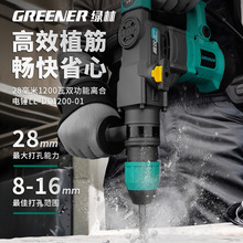 绿林电锤电镐电钻多功能电锺冲击钻批发混凝土工业级大功率电捶搞