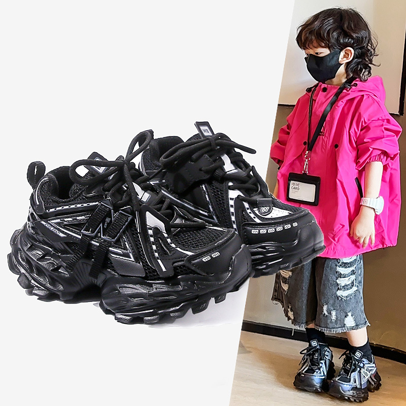 2025秋季新款儿童老爹鞋潮流慢跑鞋时尚轻便网面透气男女童运动鞋|undefined