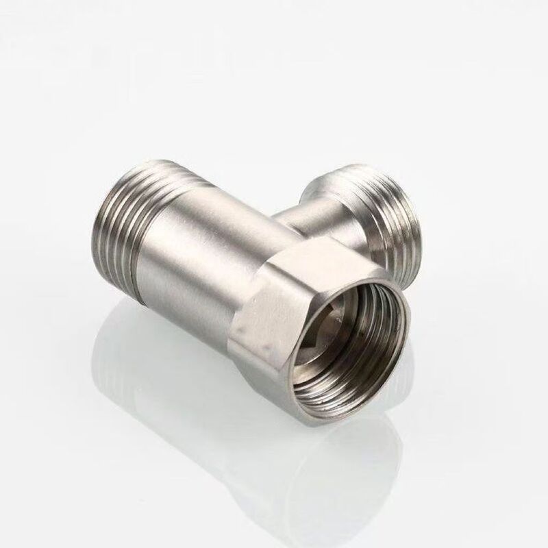 304 Stainless Steel Union Three-Way Valve, One Inlet, Two Outlets, Angle Valve, Faucet, Water Heater Valve, Bathroom Accessories, 1/2 Inch 304 Stainless Steel Union Three-Way Valve, One Inlet, Two Outlets, Angle Valve, Faucet, Water Heater Valve, Bathroom Accessories, 1/2 Inch