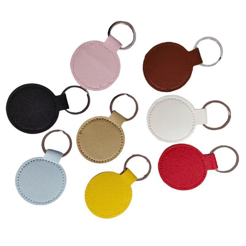 Fabricante spot versión coreana de llavero de cuero PU llavero de coche simple colgante llavero creativo llavero de cuero