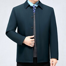 品牌男士羽绒服短款可拆卸内胆中老年秋冬季质感夹克休闲爸爸外套