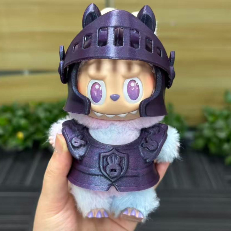 拉布布盔甲武士骑士装扮娃衣头盔套装Labubu泡泡马特马卡龙着替|undefined