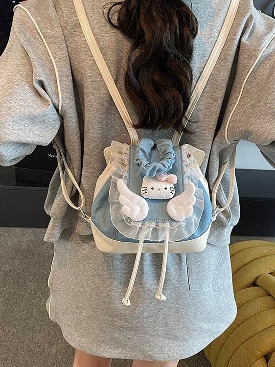 时尚卡通可爱Hellokitty迷你包包女2025新款高颜值超火百搭双肩包|undefined