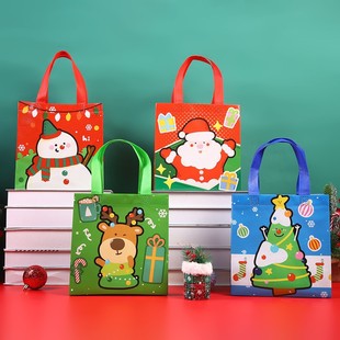 Cross-Border Christmas Non-Woven Bag Cute Cartoon Children's Gift Packaging Elk Snowman Elderly Christmas Tree Gift