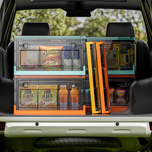 Installation-free foldable storage box car superimposed children's toy book storage cabinet clothing sundry storage box