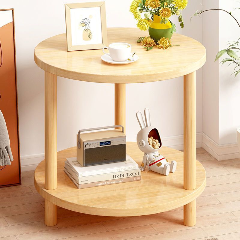 Simple Bedside Table Bedroom Home Coffee Table Mini Storage Cabinet Small Simple Round Bedside Table Storage Rack Direct Sale