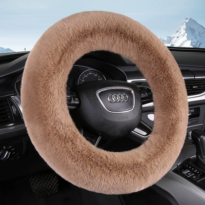 Steering wheel cover: Rabbit Fur Car Steering Wheel Cover