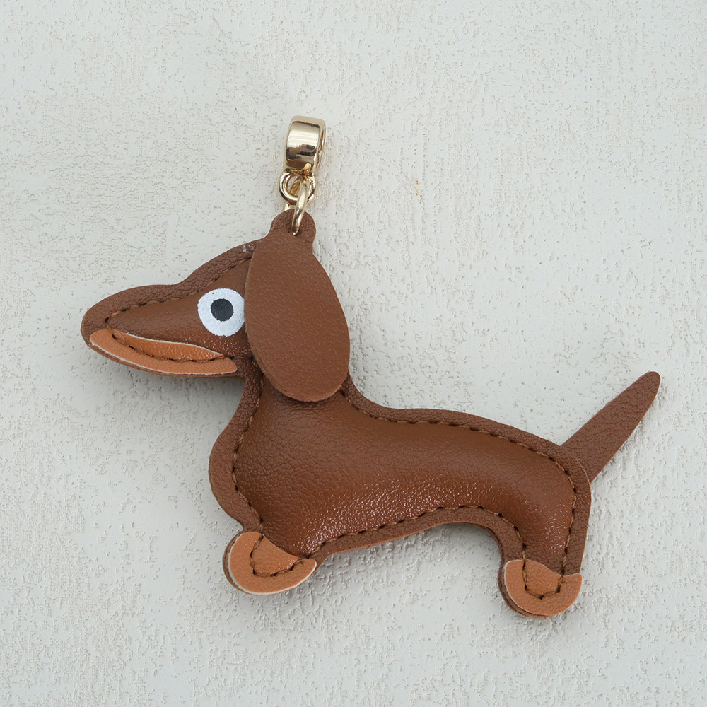 現物ソーセージ犬ストラップかわいいdiyストラップ皮質子犬バッグストラップ高級感カップル車ストラップ