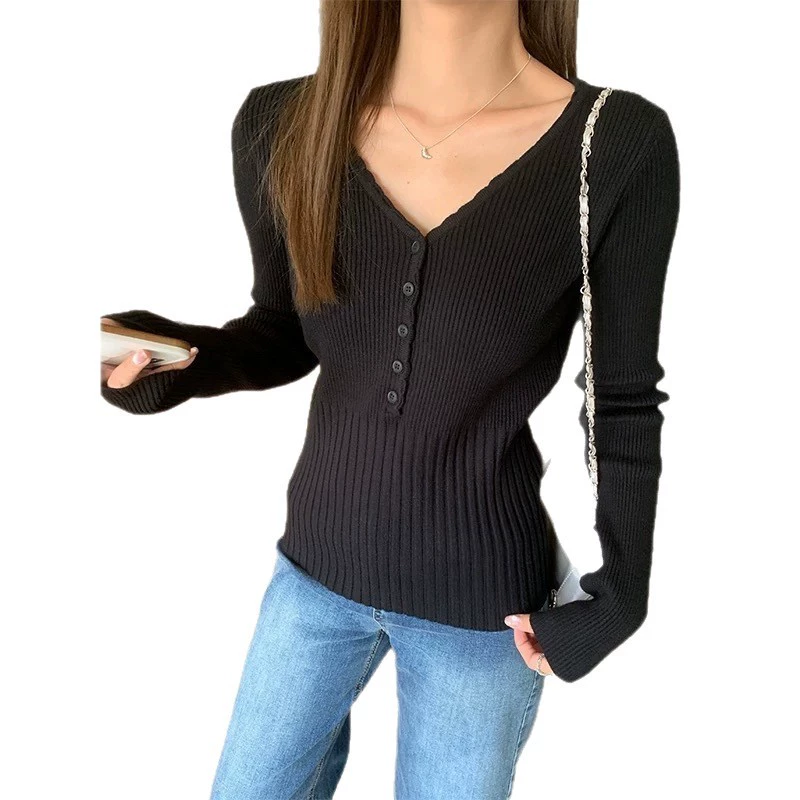К knitted body-friendly demi-season fitted brace, long-sleeve, increased thickness