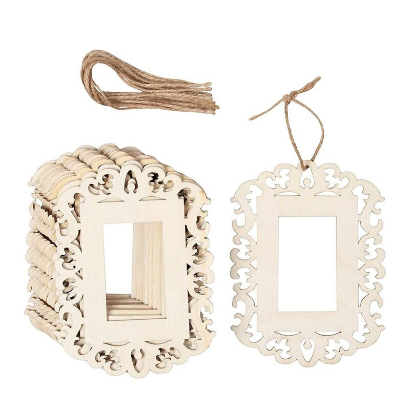 Cross-Border Exclusive Supply of Wooden Photo Frames, Decorative Crafts, DIY Painting, Hollow Carved Window Flowers, Mini Frames, Wood Chip Pendants Cross-Border Exclusive Supply of Wooden Photo Frames, Decorative Crafts, DIY Painting, Hollow Carved Window Flowers, Mini Frames, Wood Chip Pendants