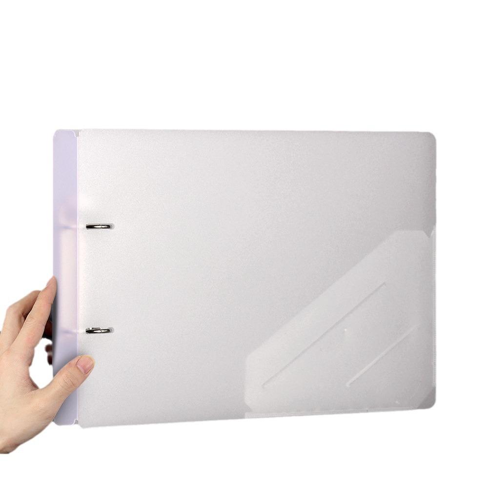 和日昇新型D型2穴バインダー横版ケース大容量a 4試巻資料収納pp材質両穴