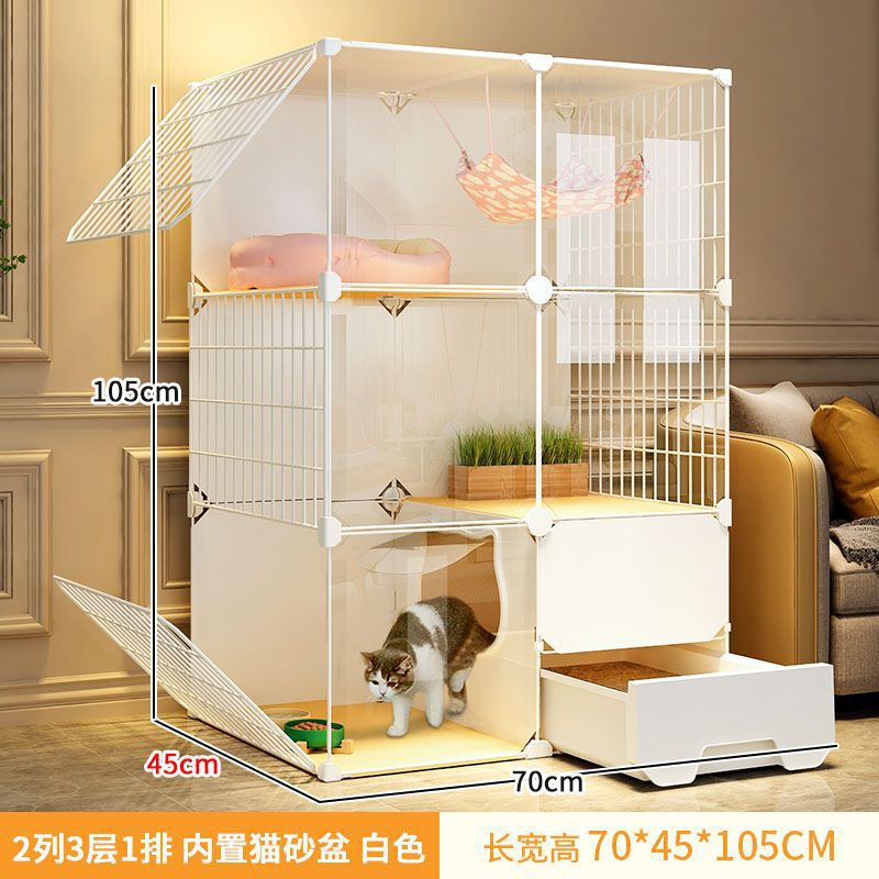 猫ケージ家庭用屋内猫砂盆一体猫別荘猫小屋猫舎猫屋トイレ超巨大自由空間|undefined