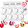 Silica gel diamond mousse, silicone mold heart shaped, french style