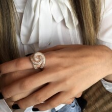 ��Ȼ�Ϸ��ʯ���AŮʿ��ָ18K�׽���AȺ���荽��ָ�uβ�ƽ�ָ