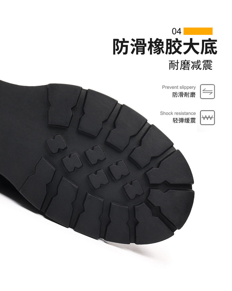 Giày lười nam da bò tráng gương, đế dày tăng chiều cao, gót 3–5 cm — màu đen, vàng nâu chi tiết 11