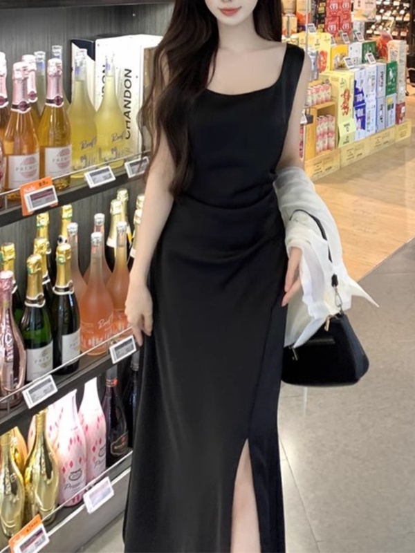 大码女装2025新款秋季感醋酸缎面吊带连衣裙胖mm显瘦两件套装|undefined
