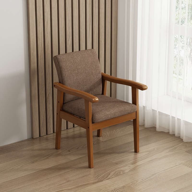 Madera maciza nórdica solo sofá silla respaldo balcón mesa de té silla casa ocio Oficina silla combinación traje
