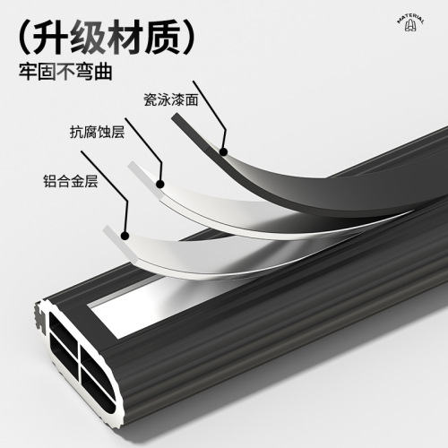 Thickened wardrobe hanger horizontal bar wardrobe hanger wardrobe underwear through rod clothesline bracket flange seat fixing accessories 