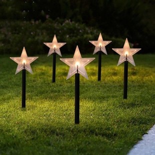 New Christmas Solar Santa Claus Garden Light Outdoor Waterproof Small Star Landscape Lawn Light