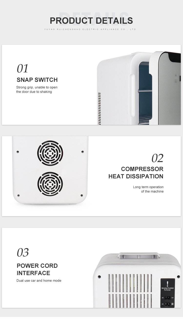 20-liter mini portable refrigerator for home use, suitable for students' dormitories, cosmetics, and car use