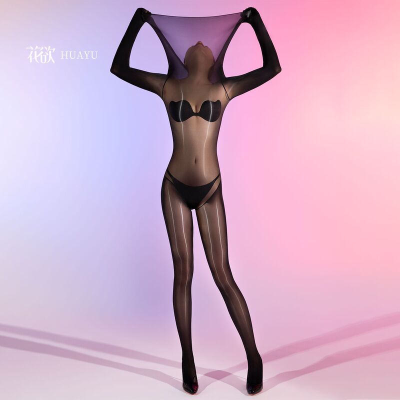 Ultra-Thin Glossy Plus-Size Bodysuit Stockings with High Neck, Seamless, Oil-Shiny, Skin-Transparent, and Can Cover the Chest and Head Ultra-Thin Glossy Plus-Size Bodysuit Stockings with High Neck, Seamless, Oil-Shiny, Skin-Transparent, and Can Cover the Chest and Head