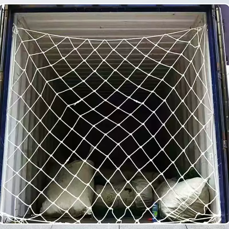 货柜网跨境集装箱封箱网建筑工地用网场地围网尼龙弹丝白色平网