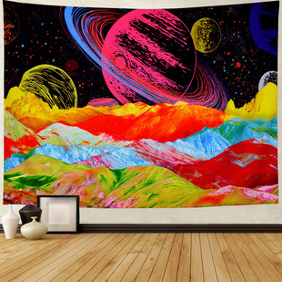 Cross-border Bohemian psychedelic eye tapestry psychedelic tapestry color floral wall-mounted room tapestry Europe and America